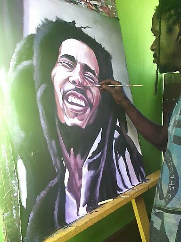 BOB   MARLEY PAINTING -Trevor Foster