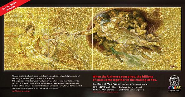 “Creation of Man/Adam - Mareeism (AU Gold Series)”-Raj Maree