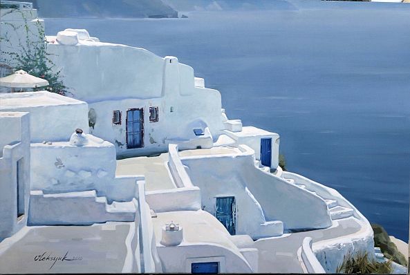 santorini blue doors-Sergiy Oleksa