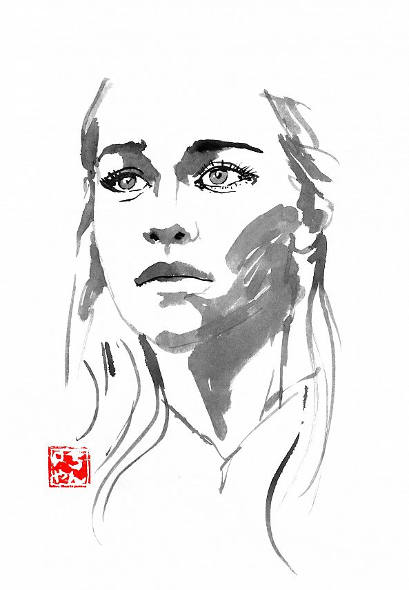 daenerys targaryen-pechane sumi-e