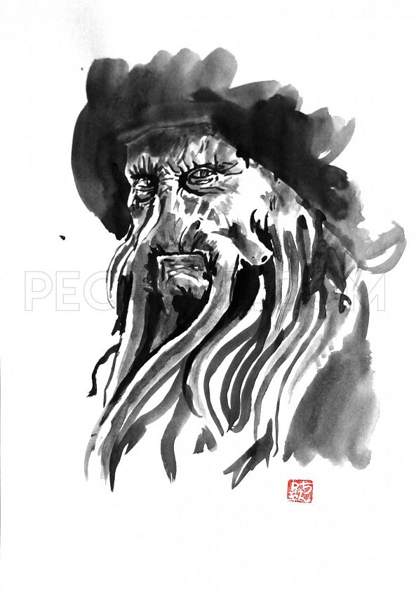 davy jones-pechane sumi-e