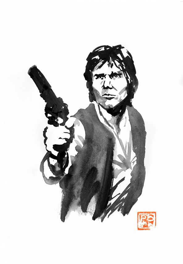 han solo fires-pechane sumi-e