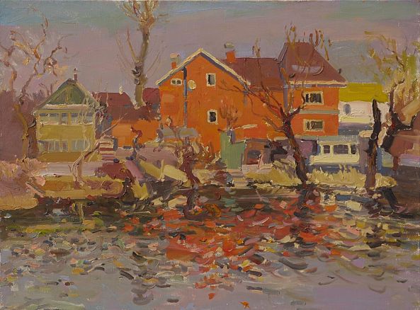 Red buildings-Victor Onyshchenko