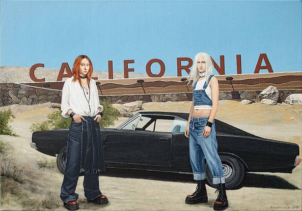 Contemporary portrait "California"-Nataliya Bagatskaya