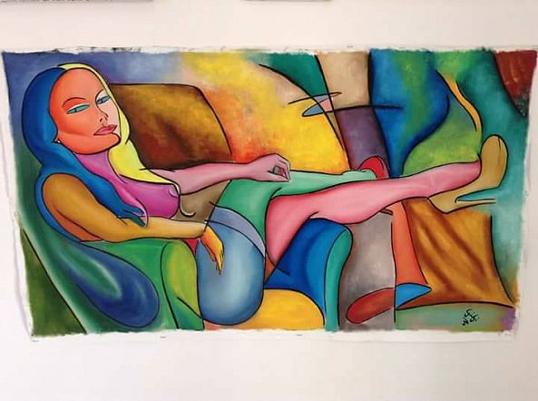 Tiia - lady on the sofa-Gerardo La Porta