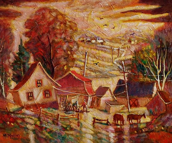 Ferme au couchant (Charlevoix)-Jean-Guy  Desrosiers