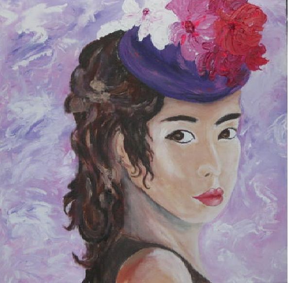 Le chapeau fleuri-sylviane marie nardini