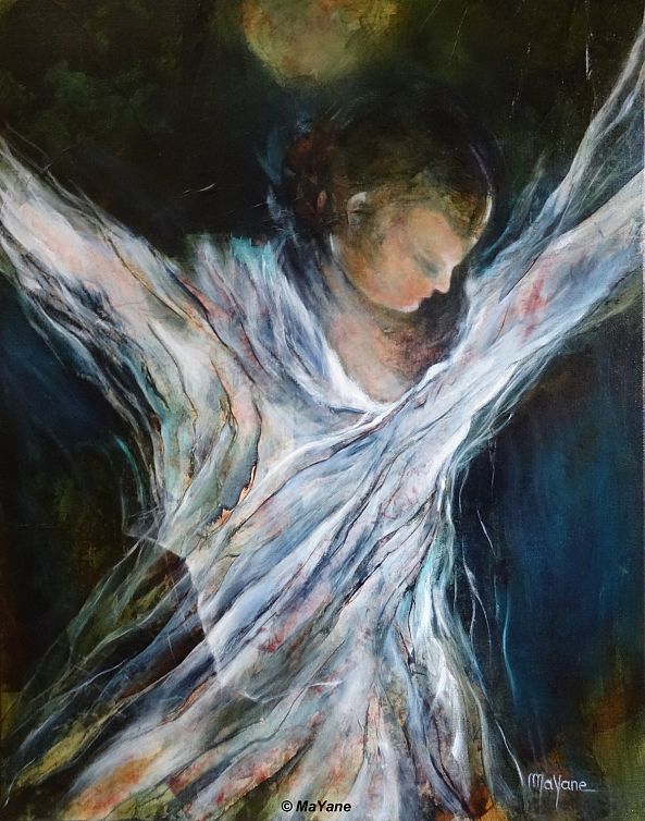 DANSE AU CLAIR DE LUNE.-MaYane Peintre