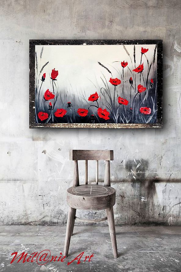 coquelicot courage-Peinture Melanie