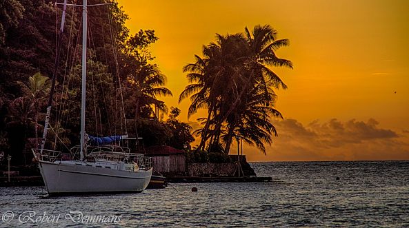 SUNSET OVER YOUNG ISLAND-ROBERT DEMMANS