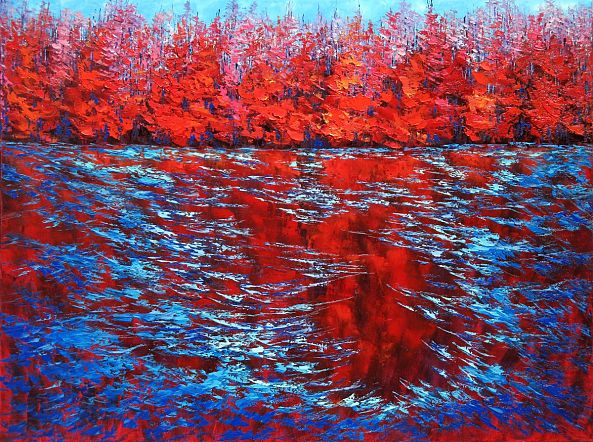 Crimson Reflection, Ottawa River-Margaret Chwialkowska