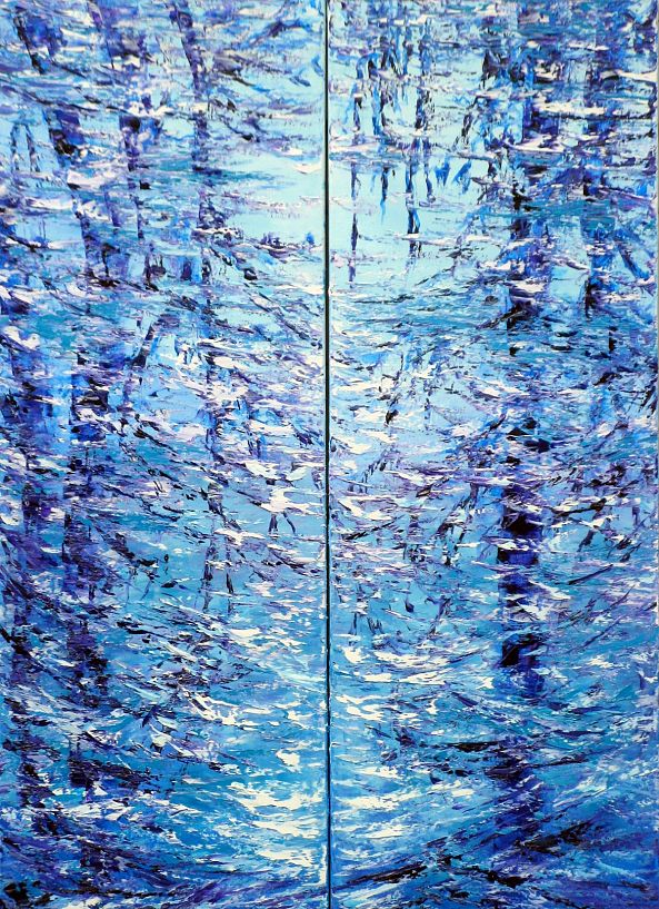 Azure Immersion, Diptych-Margaret Chwialkowska