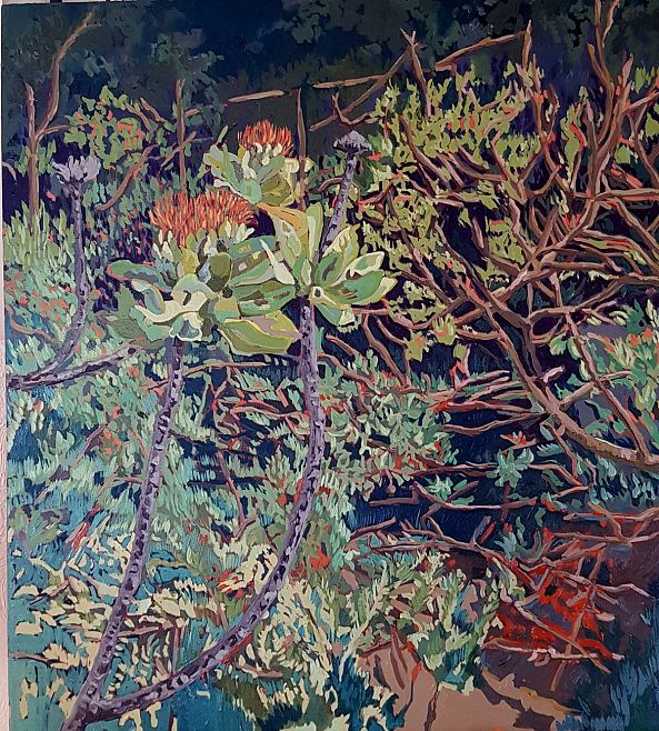 On the High Place (Fynbos plants on Table Mountain)-Hermien Van der Merwe