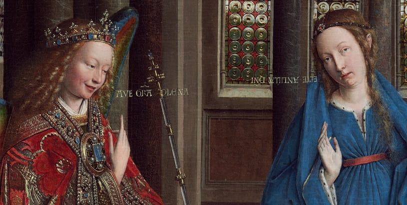 Annunciation by Jan van Eyck.